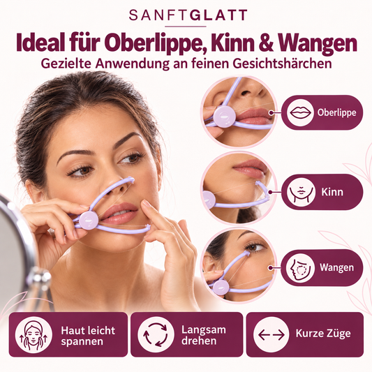 SANFTGLATT Manueller Gesichtshaarentferner