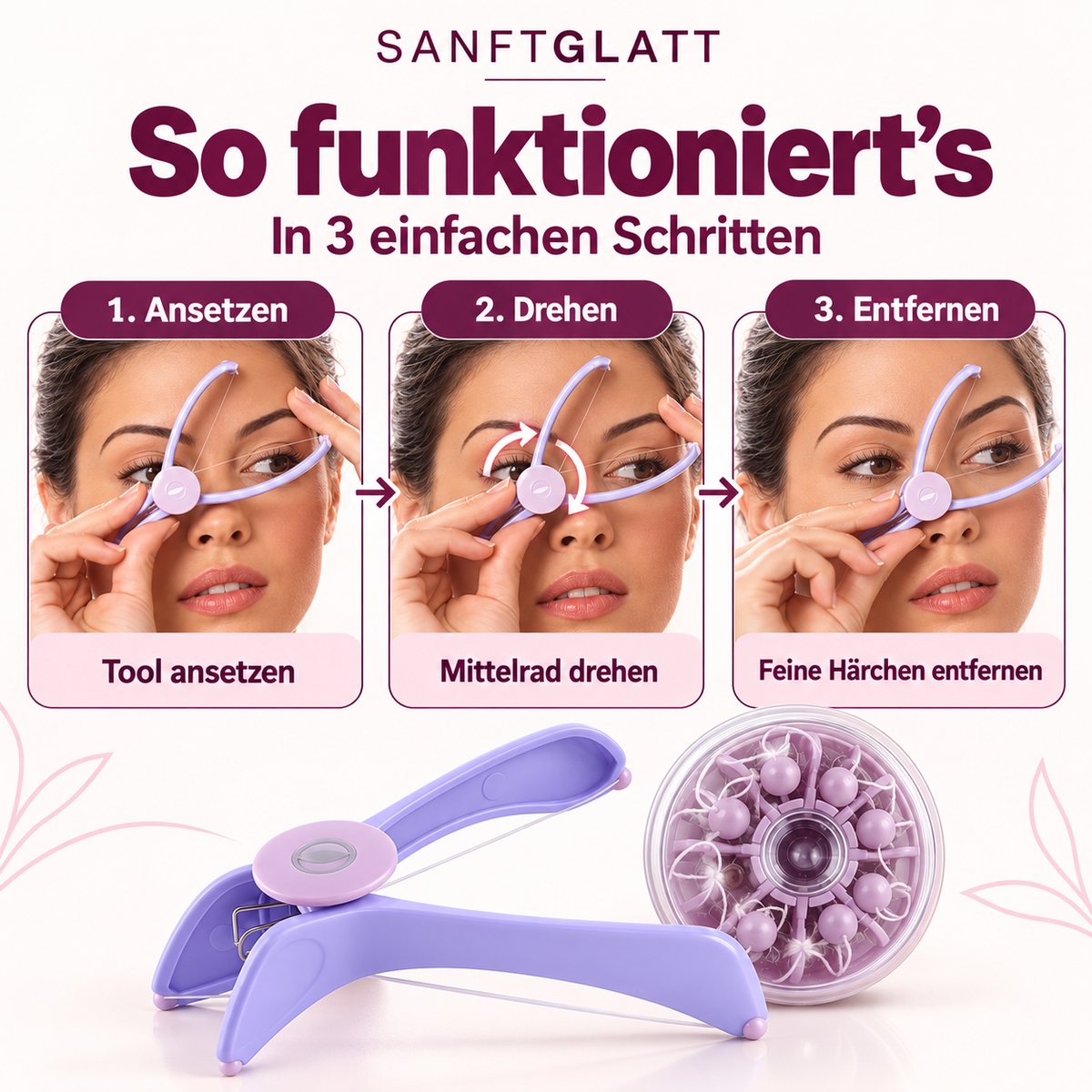 SANFTGLATT TWIST – Manueller Gesichtshaarentferner