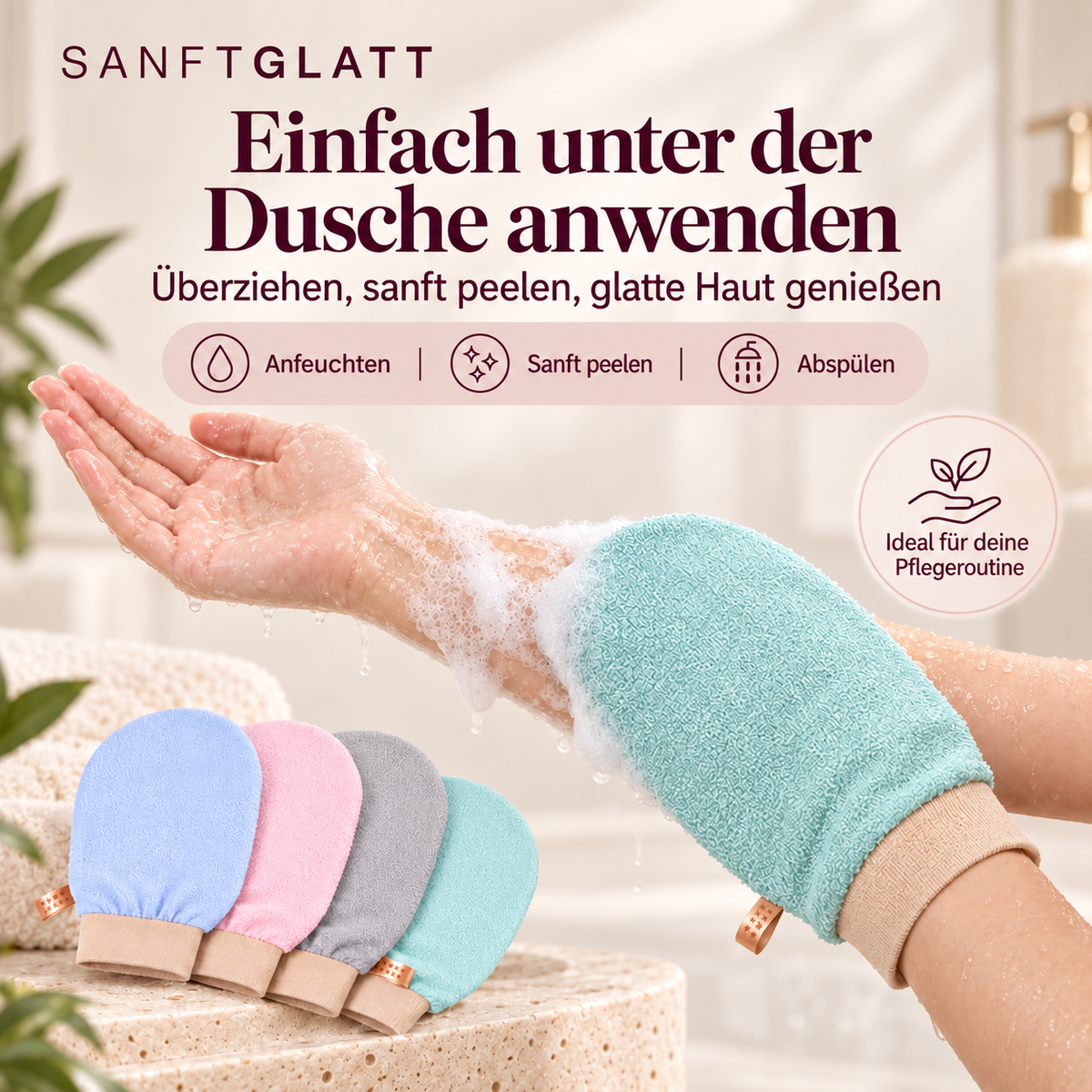 SANFTGLATT - Peeling Handschuh